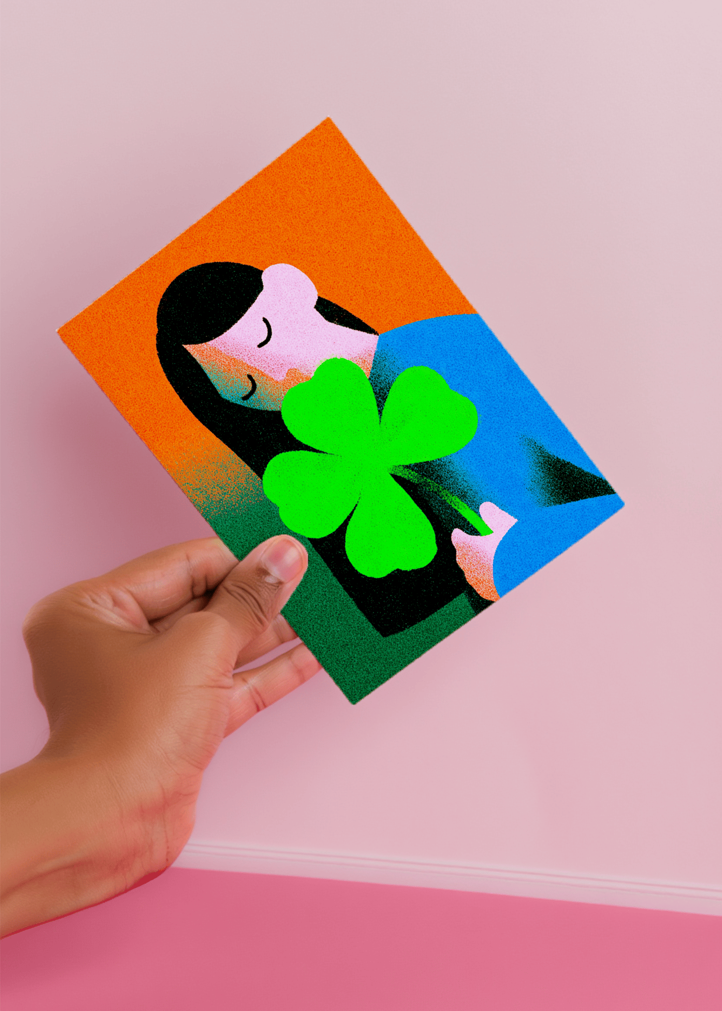 Lucky Charm Wishes Card mockup 4