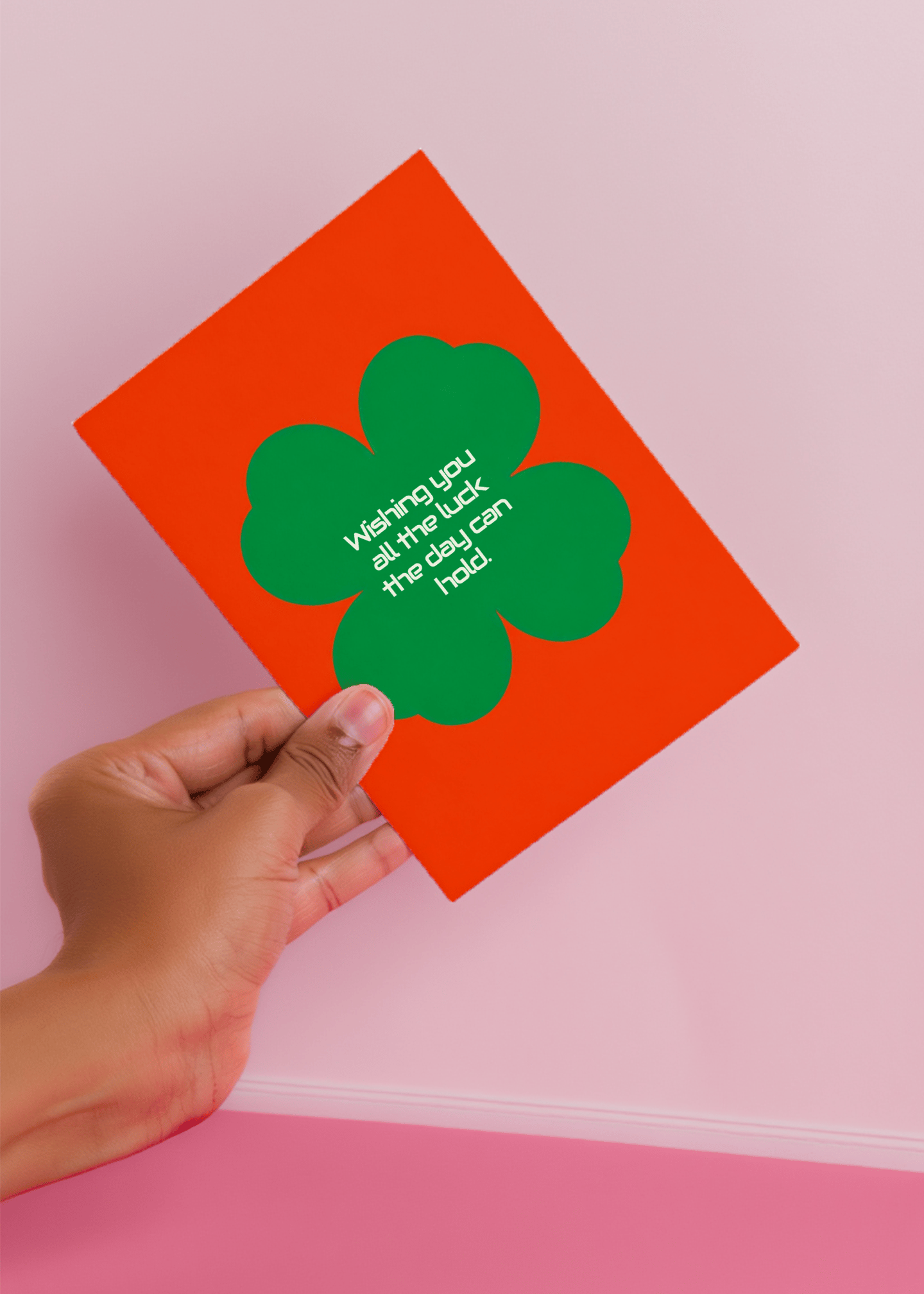 Good Luck Clover Card mockup 4