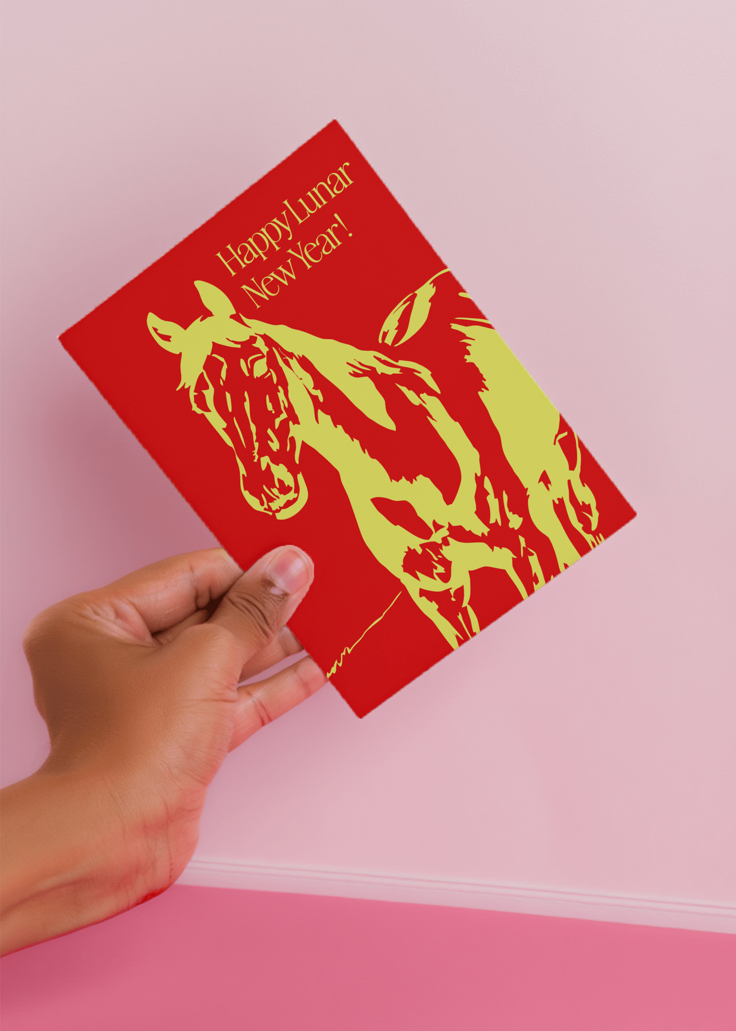 Lunar New Year Horse Card mockup 4