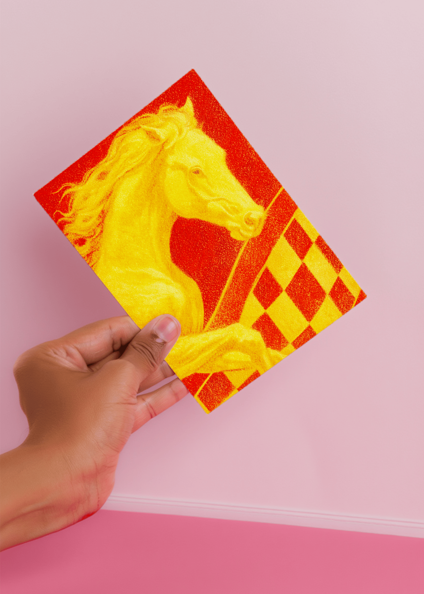 Vibrant Horse Spirit Greeting Card mockup 4