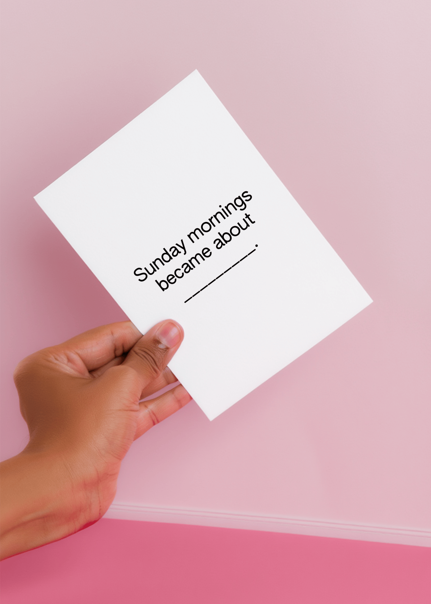 Sunday morning became about mockup 4