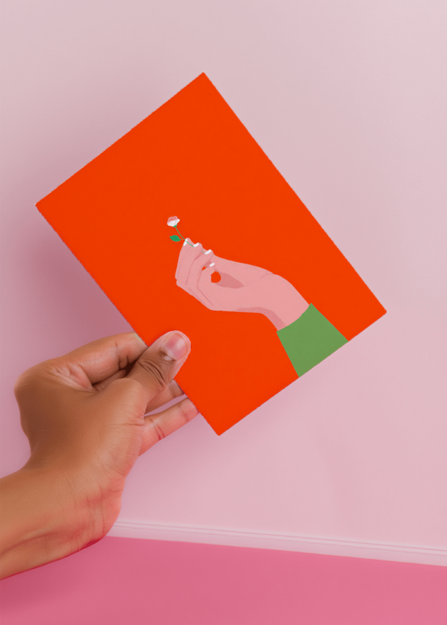 Delicate Blossom Greeting Card mockup 4