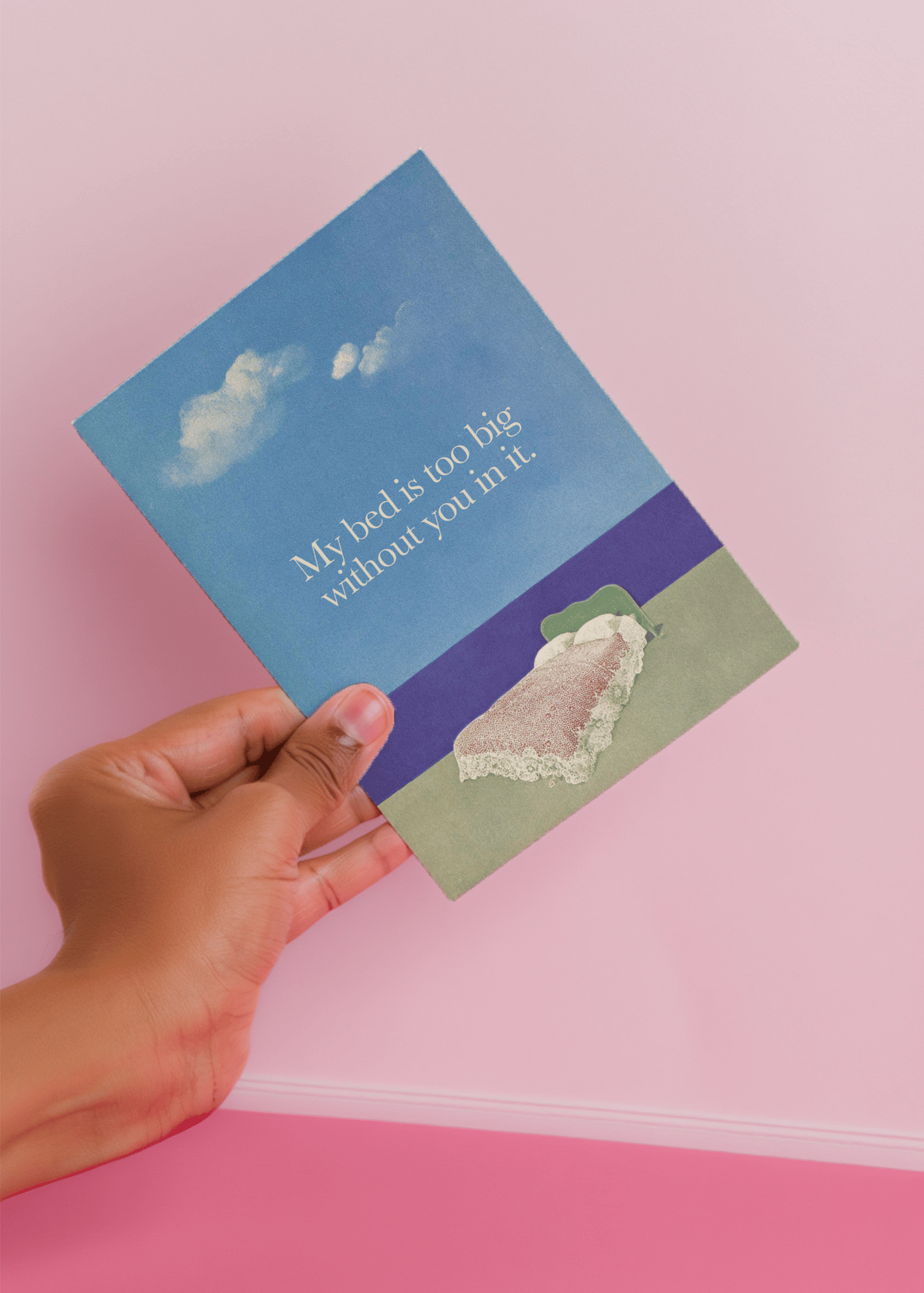 Missing You Bed Scene Card mockup 4