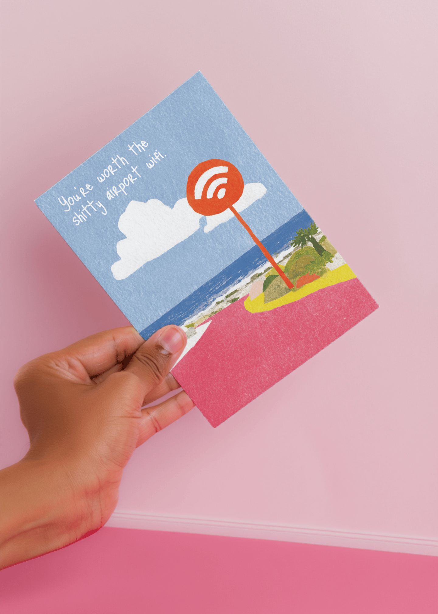 You're Worth the Wait Card mockup 4