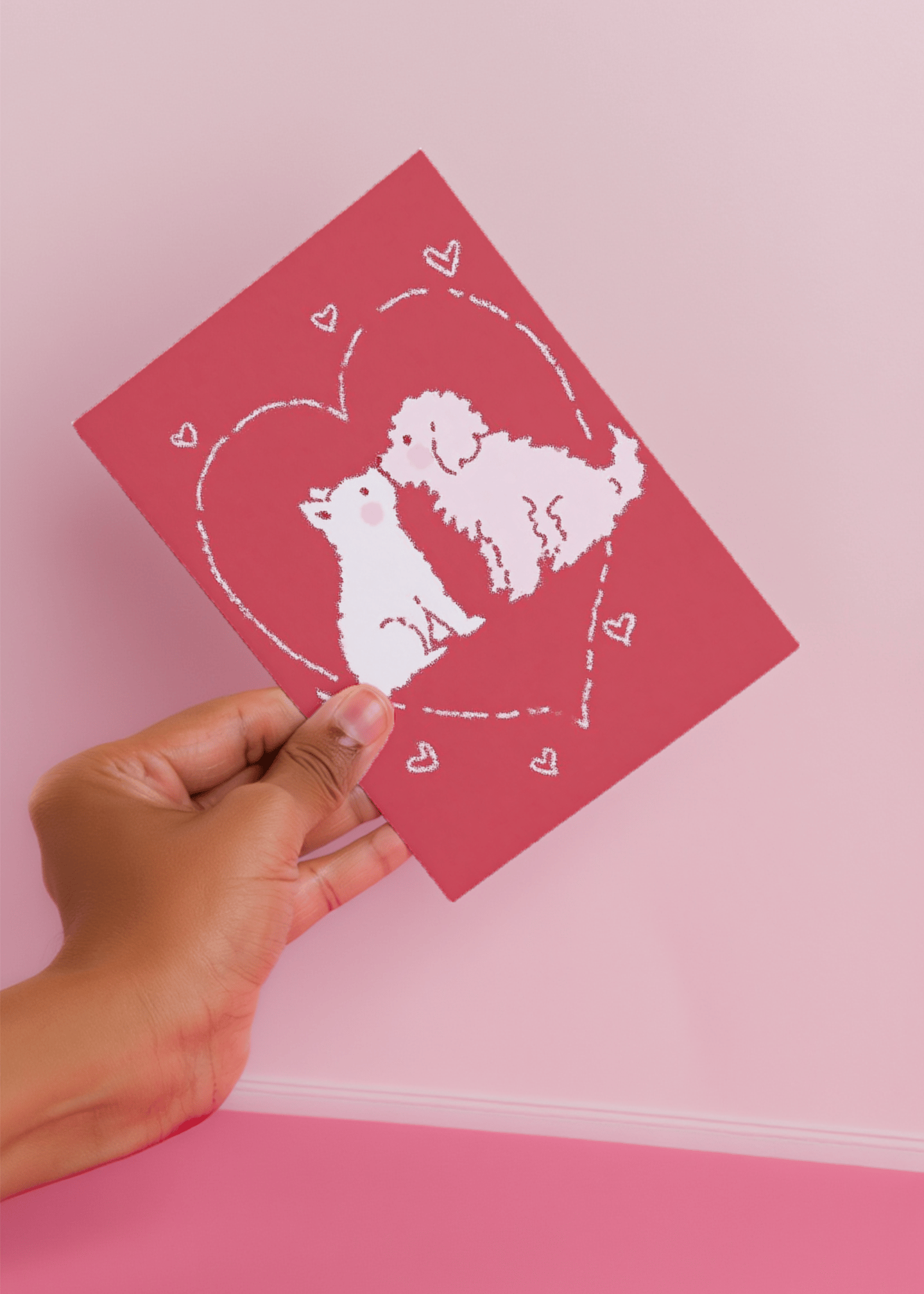 Adorable Puppy Love Greeting Card mockup 4