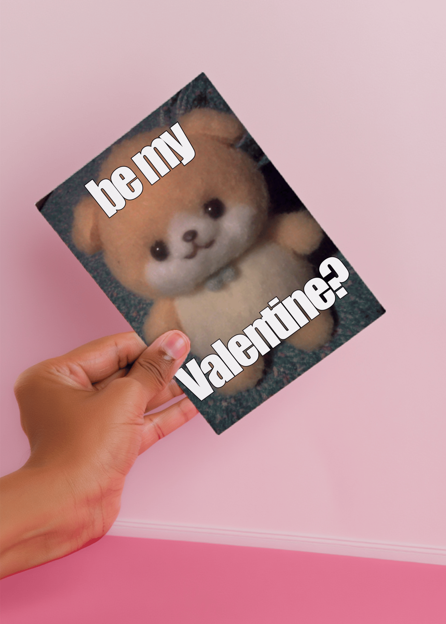 Cute Bear Valentine Card mockup 4