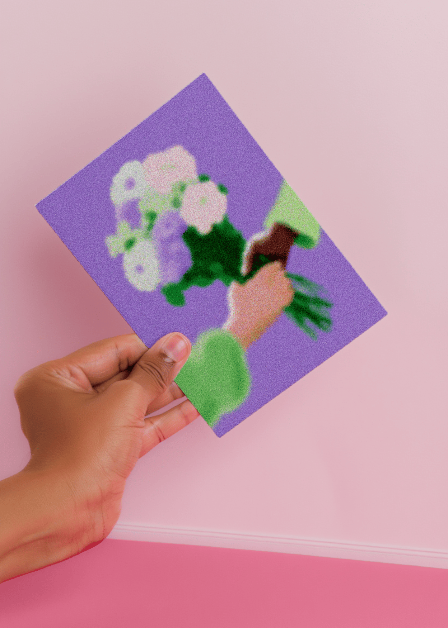 Floral Gesture Greeting Card mockup 4