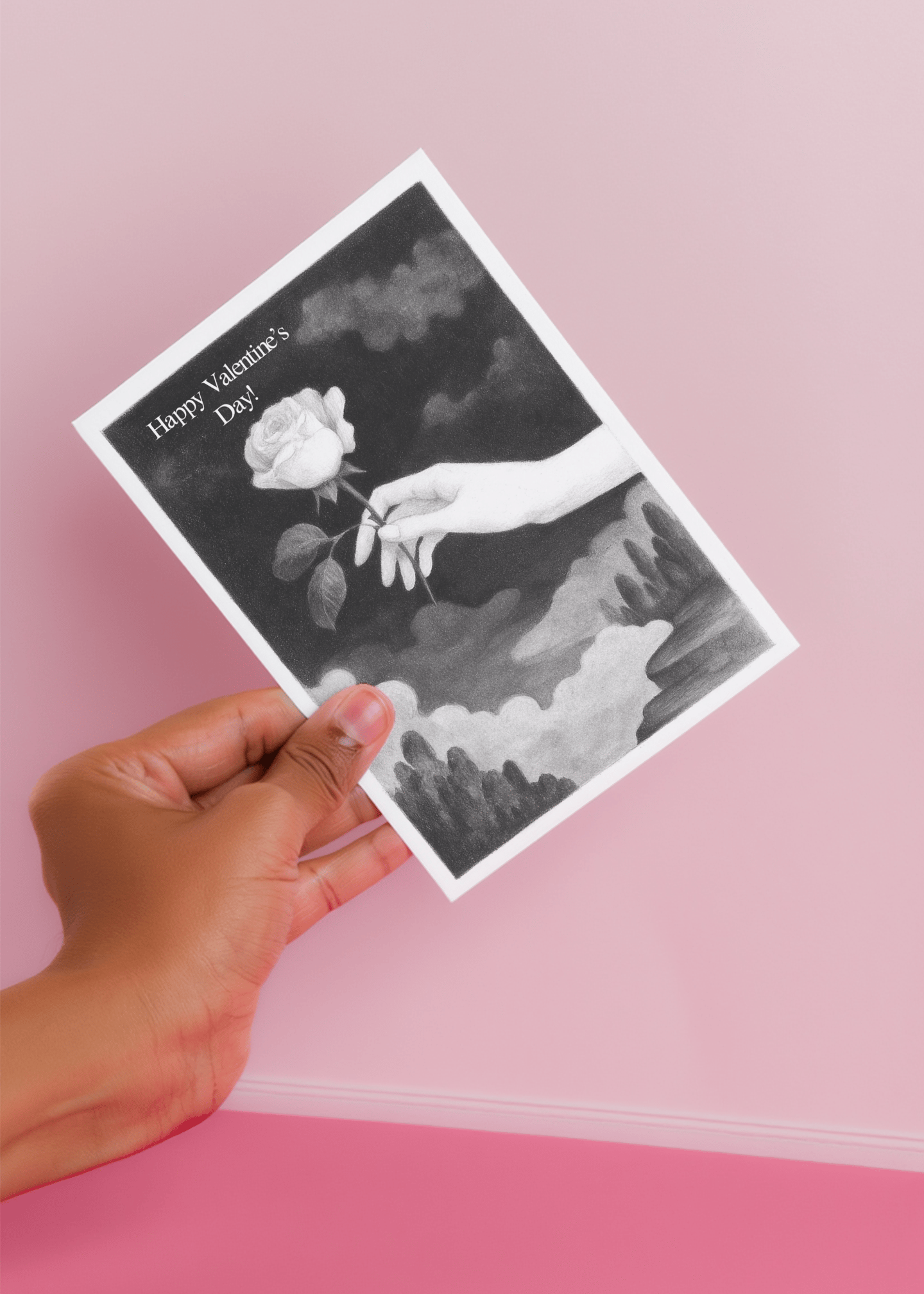 Romantic Rose Valentine Card mockup 4