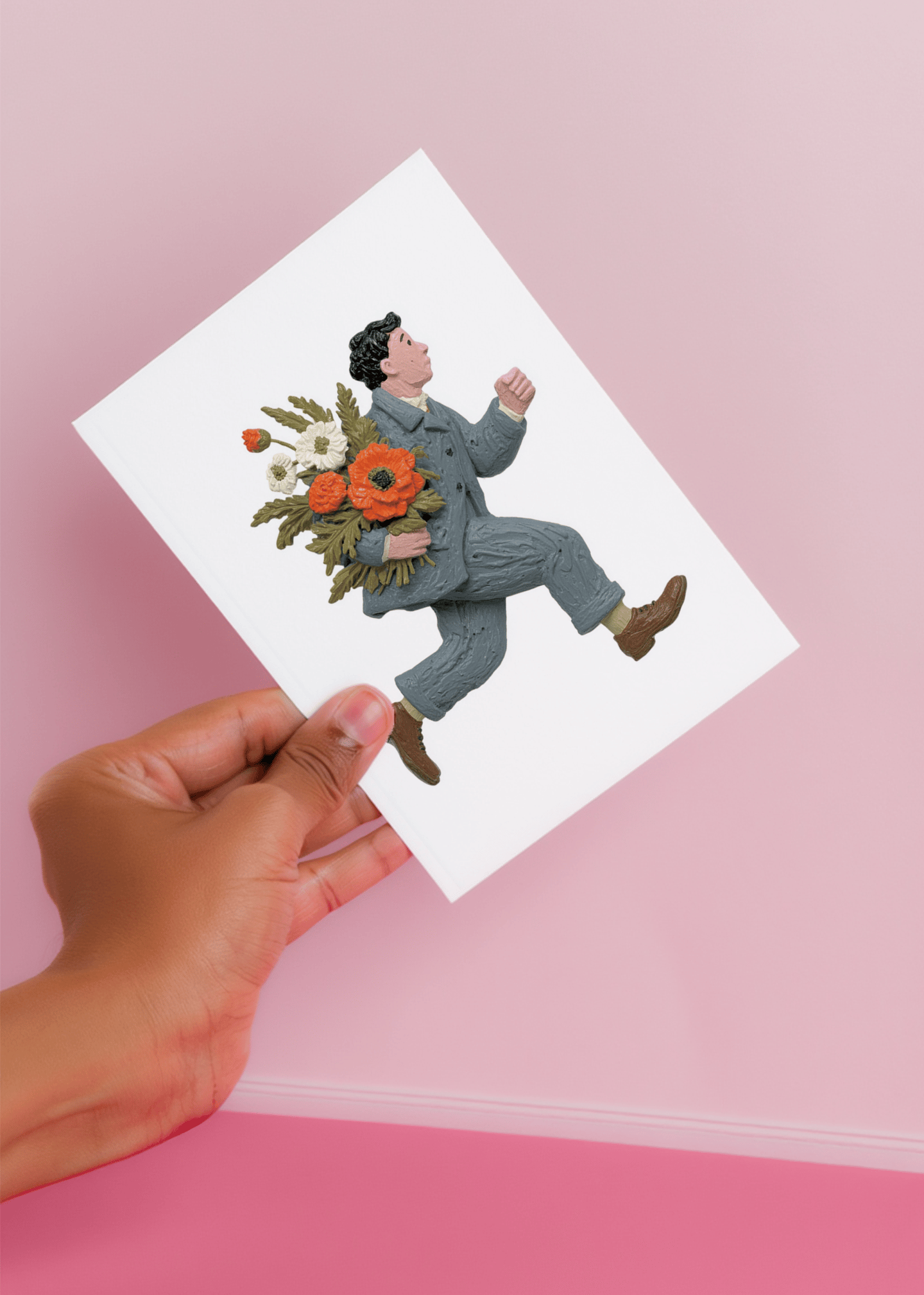 Hurrying with Blooms Card mockup 4