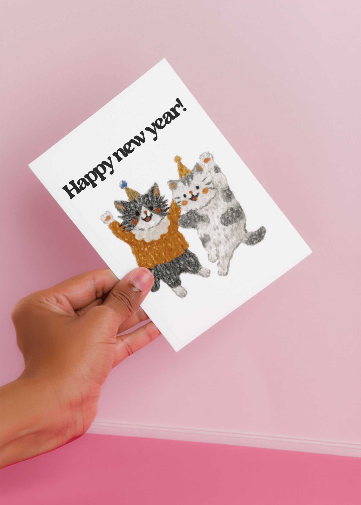 Feline Festive New Year Greeting mockup 4