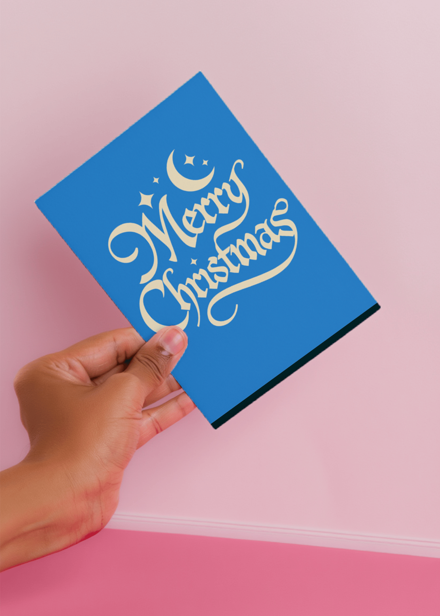 Starry Merry Christmas Card mockup 4