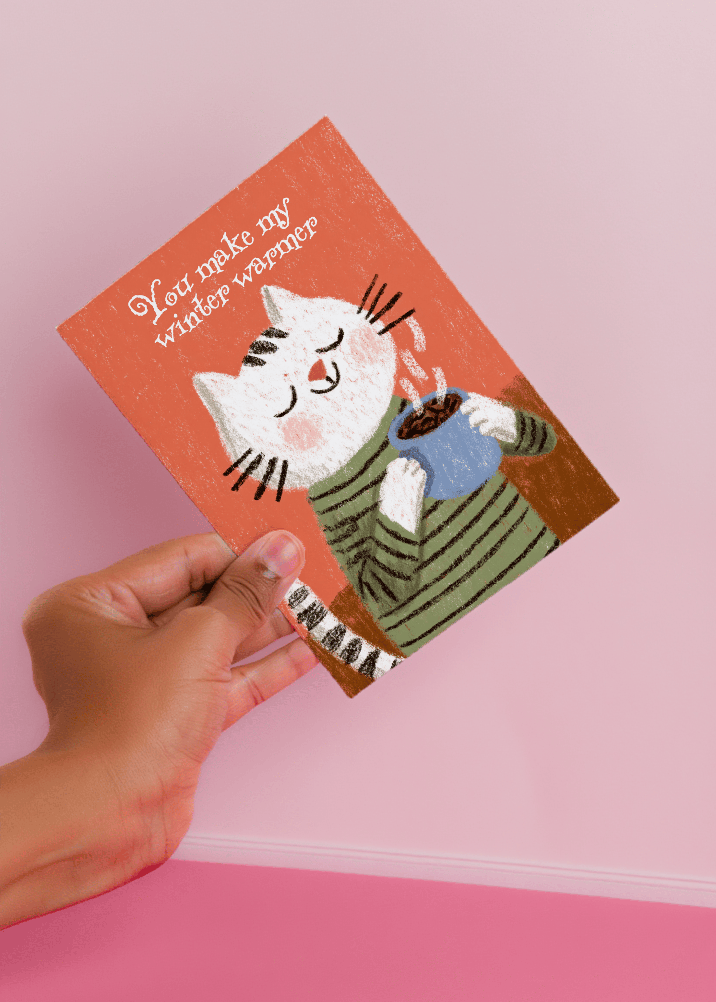 Cozy Cat Winter Wishes mockup 4