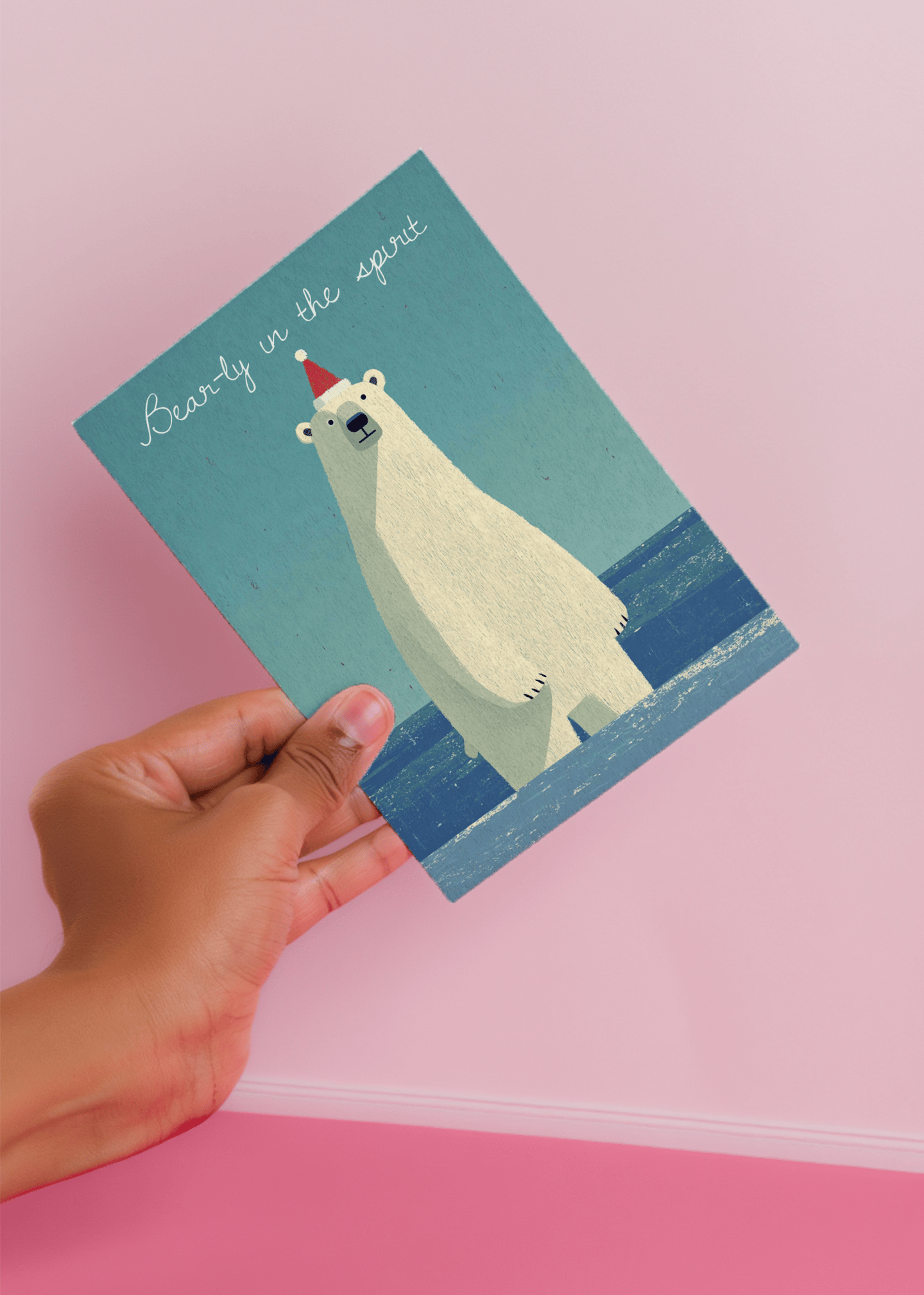 Festive Polar Bear Greetings mockup 3