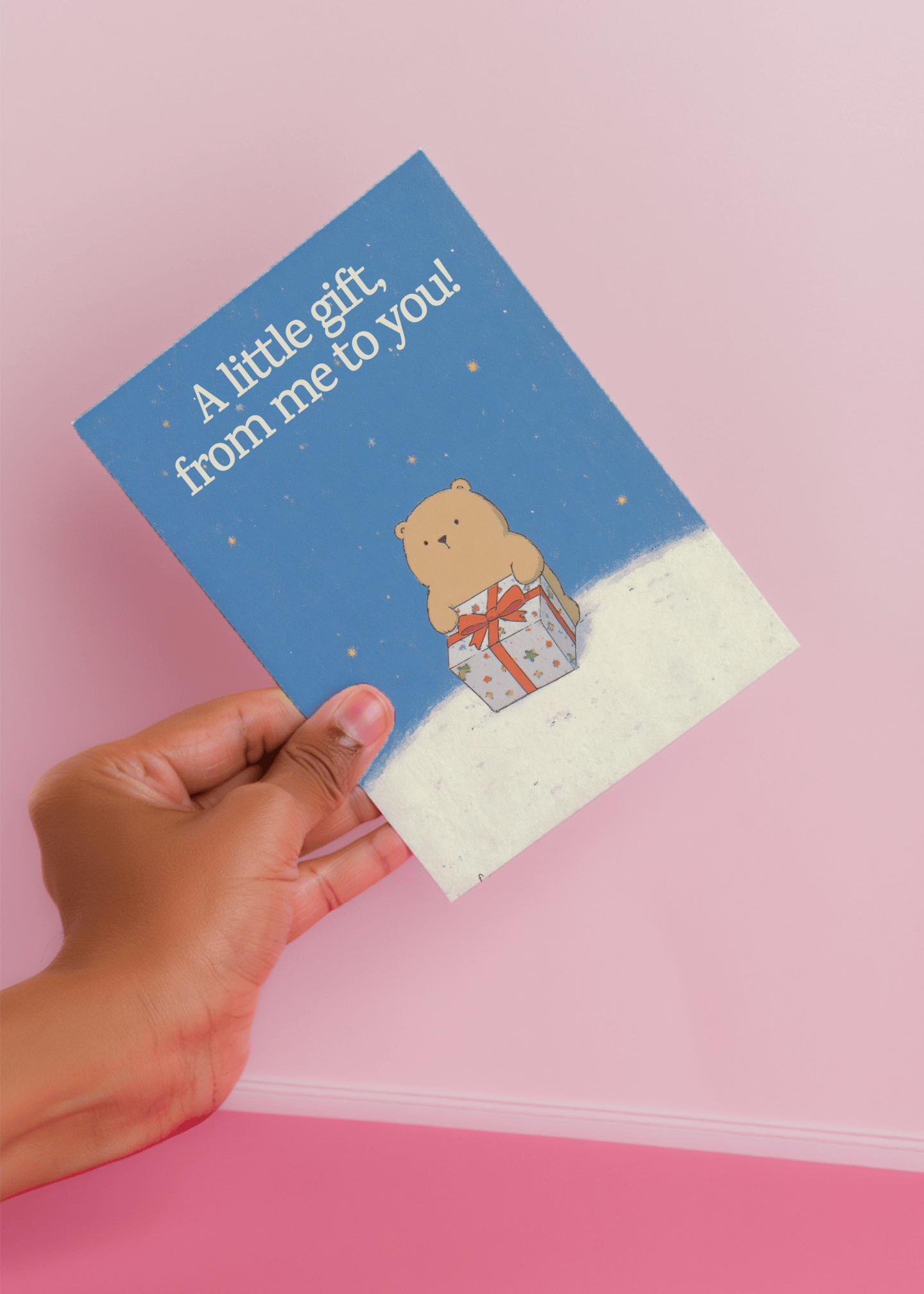 Sweet Gift Bear Surprise Card mockup 3