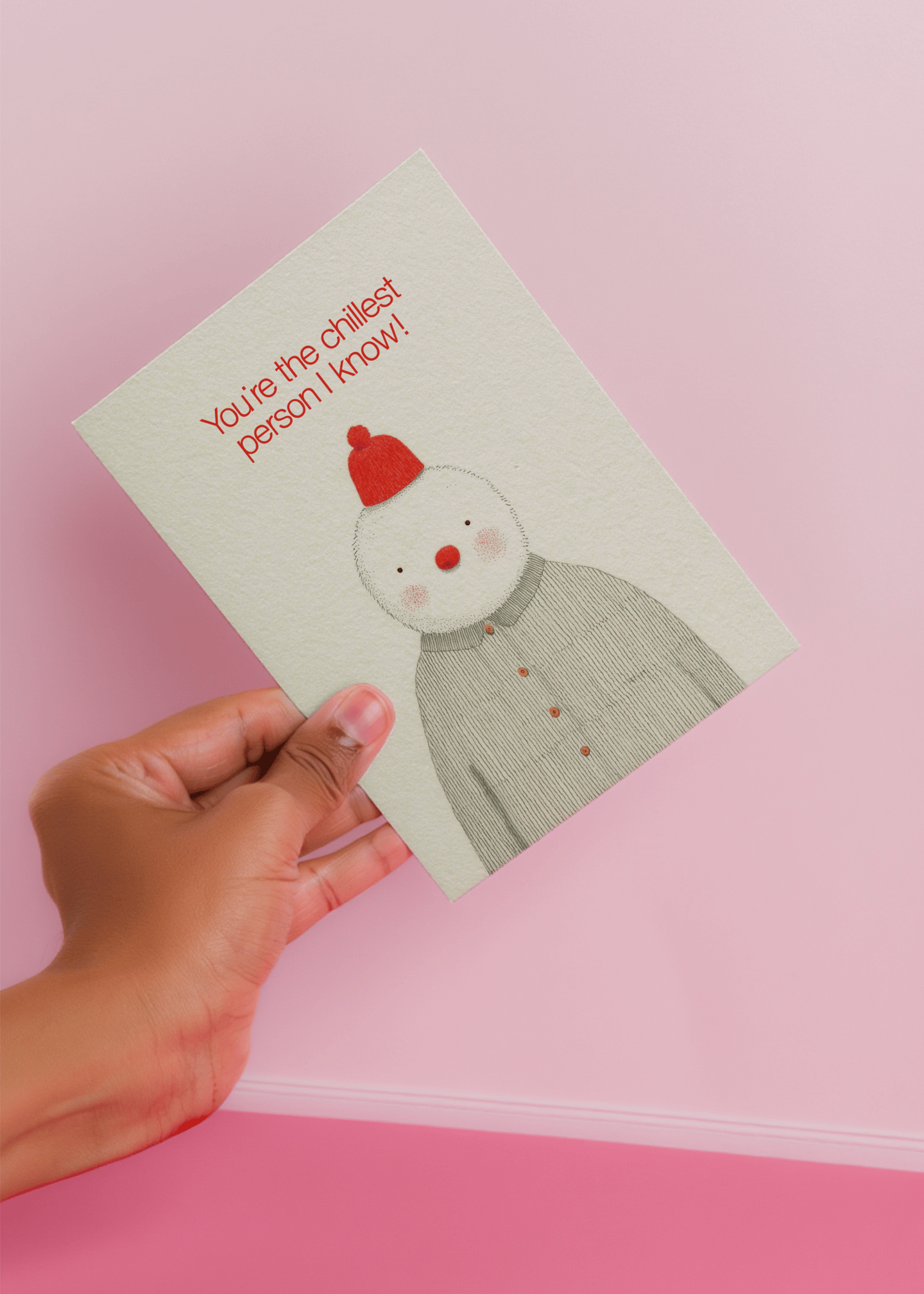 Chillest Snowman Greeting Card mockup 4