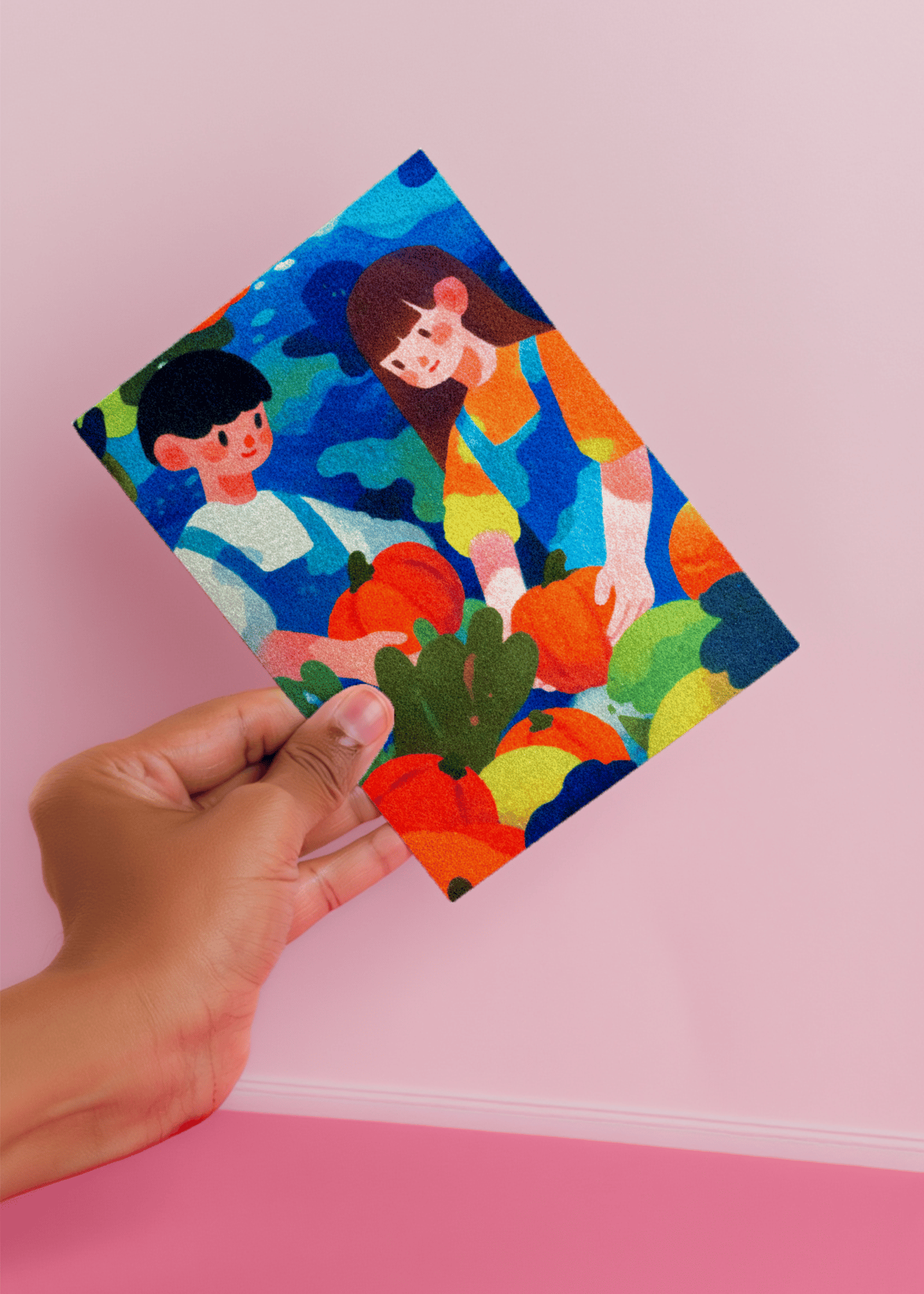 Pumpkin Patch Fun Greeting Card mockup 4