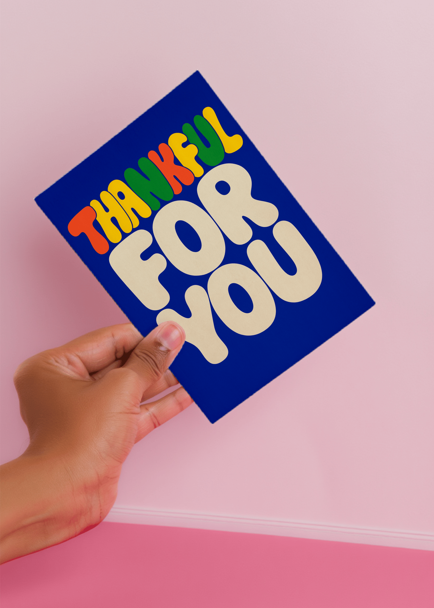 Colorful Thank You Card mockup 4
