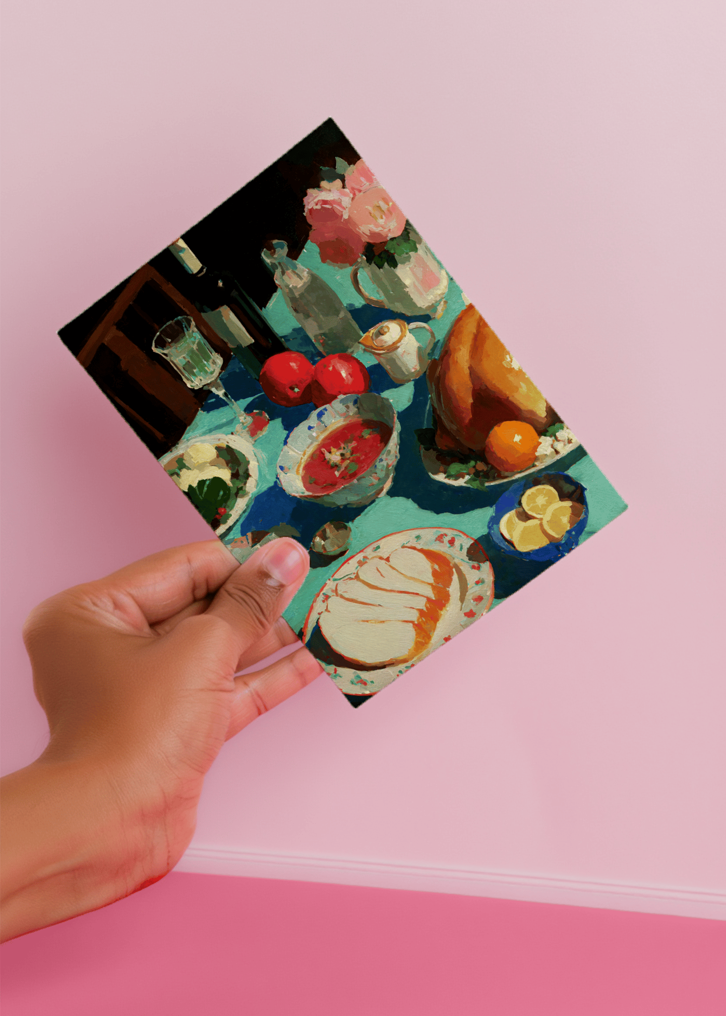 Festive Feast Celebration Card mockup 3