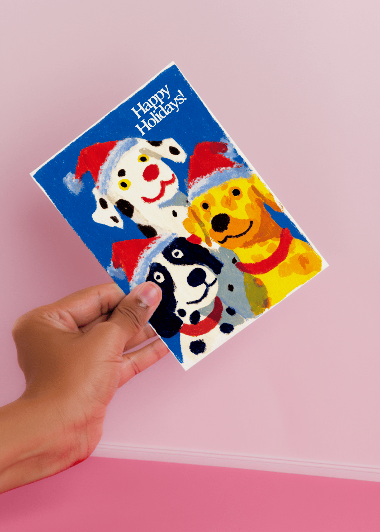 Festive Holiday Dogs Card mockup 4
