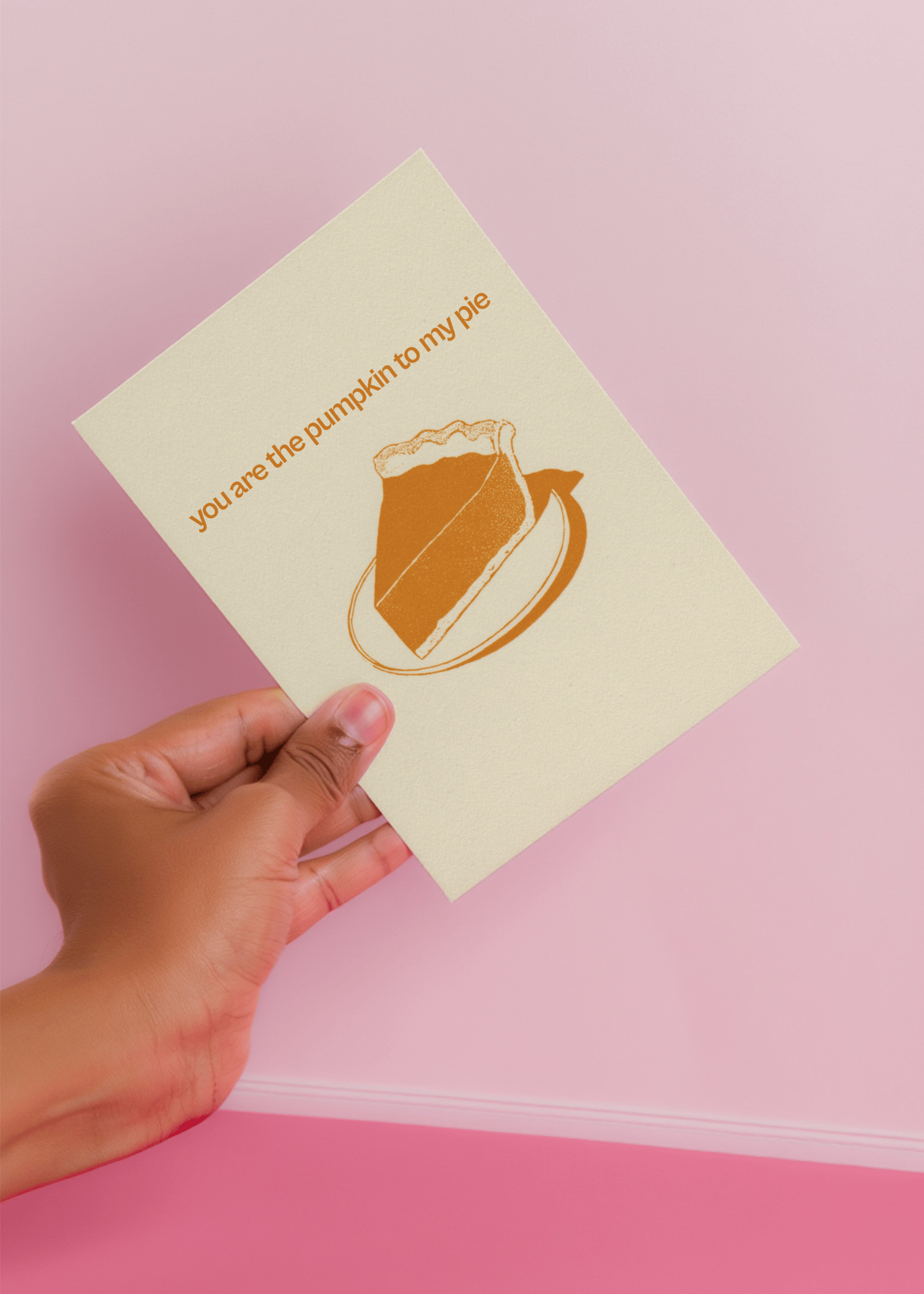 Pumpkin Pie Love Card mockup 4