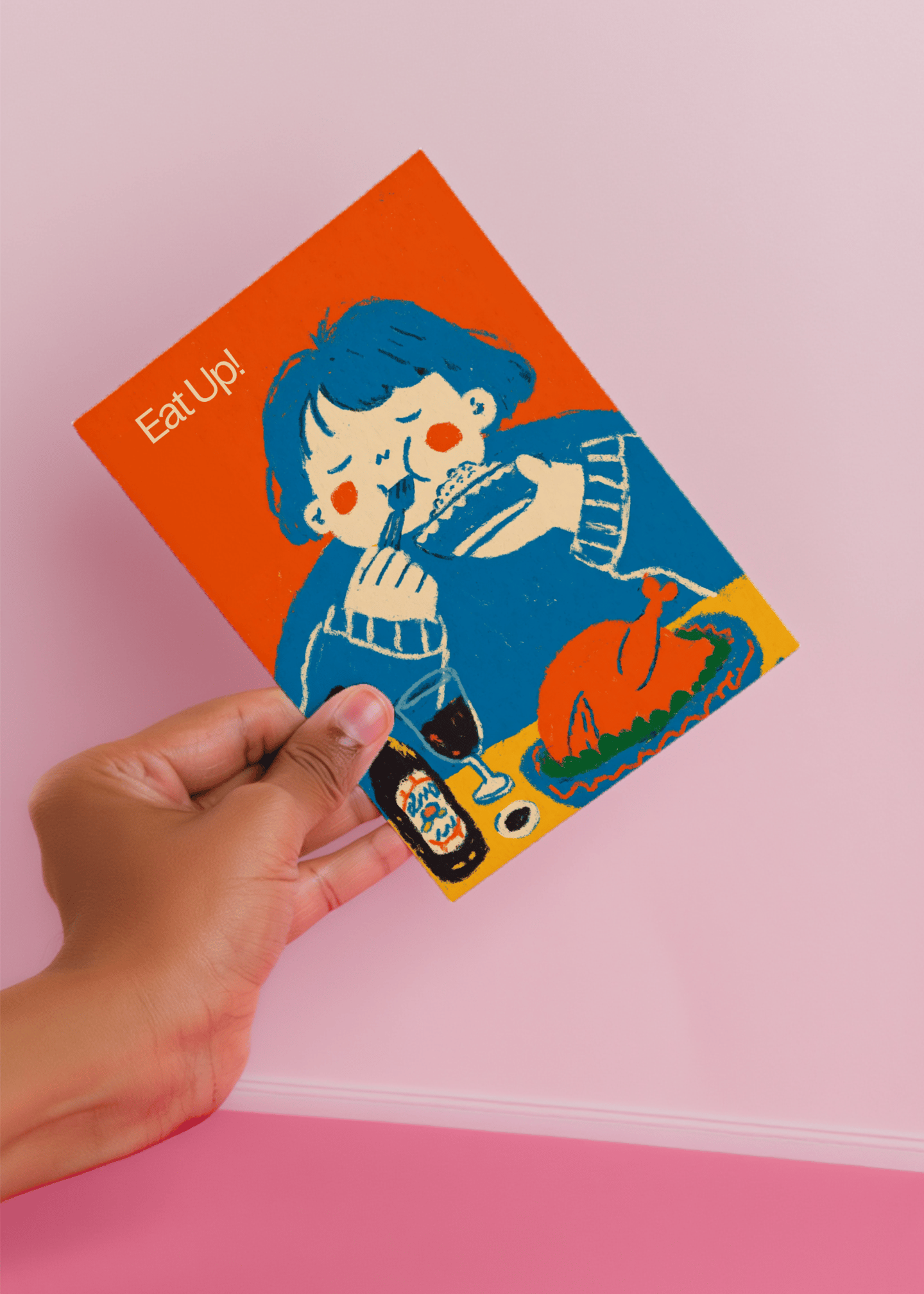 Feast and Be Merry Card mockup 4