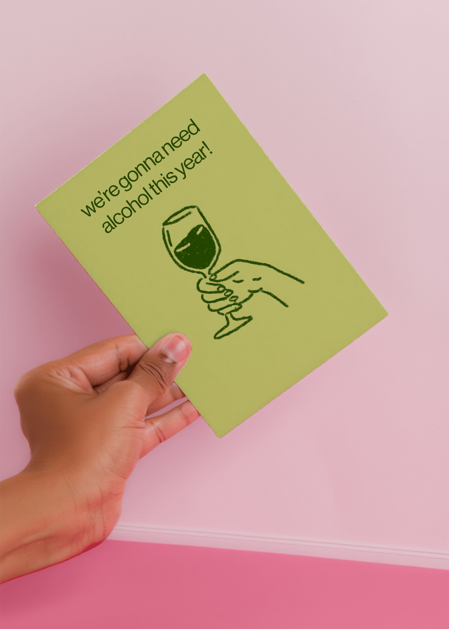 Cheers to Surviving the Year Card mockup 4
