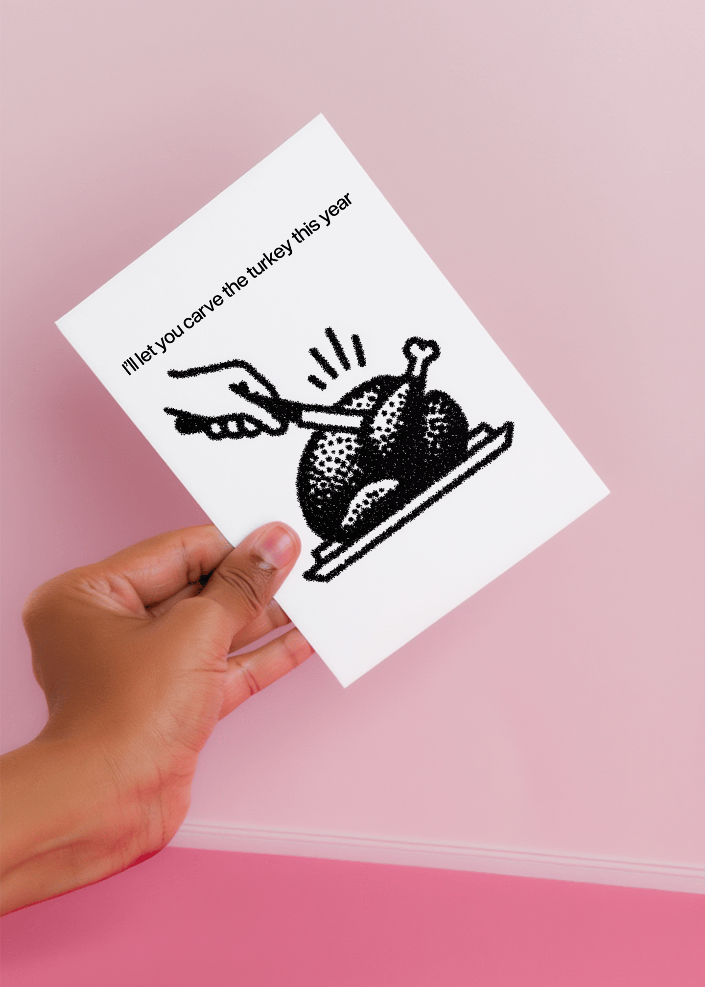 Turkey Time Humor Card mockup 4