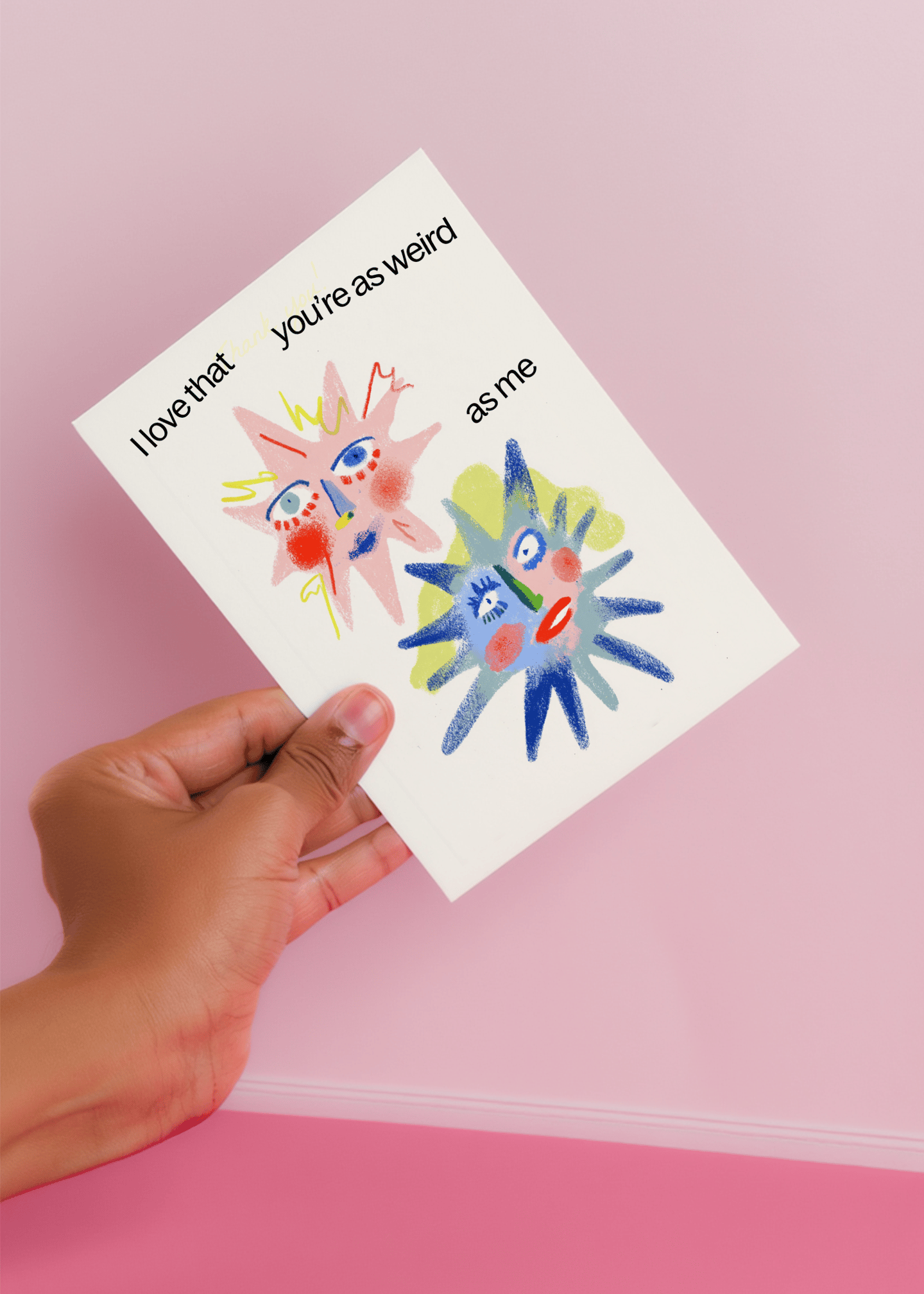 Quirky Friendship Card mockup 4