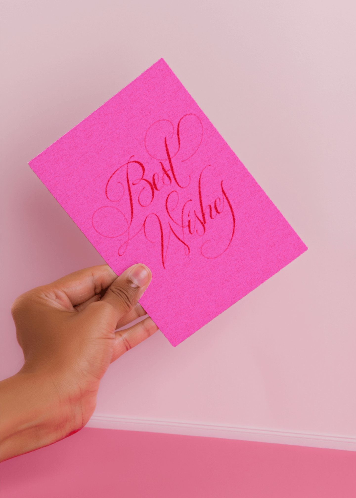 Elegant Best Wishes Card mockup 4
