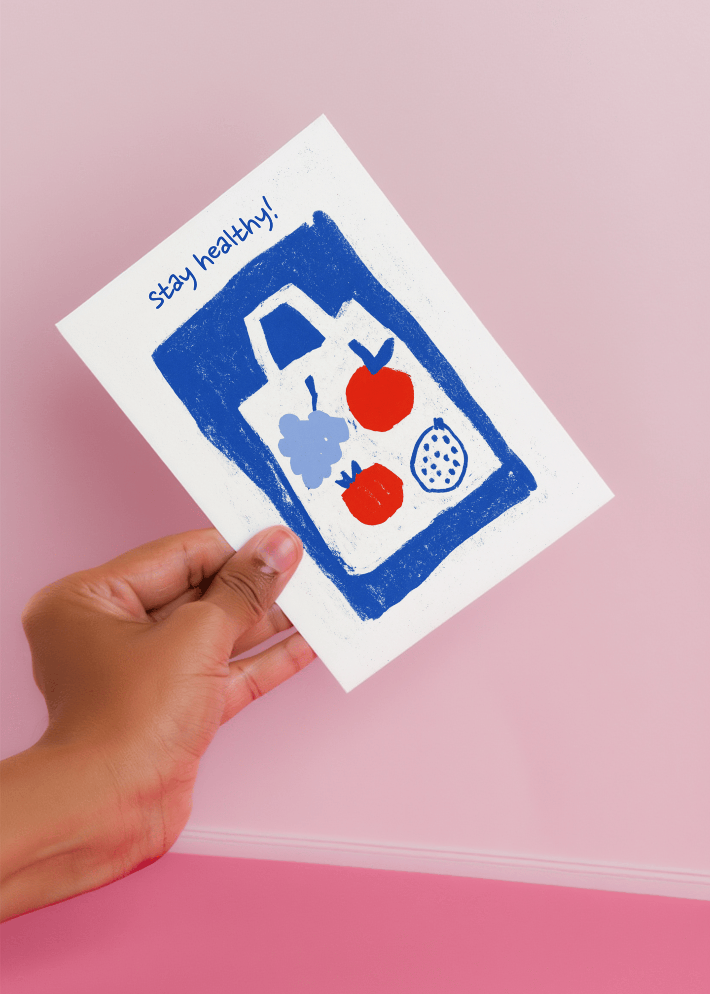 Stay Healthy Greeting Card mockup 4