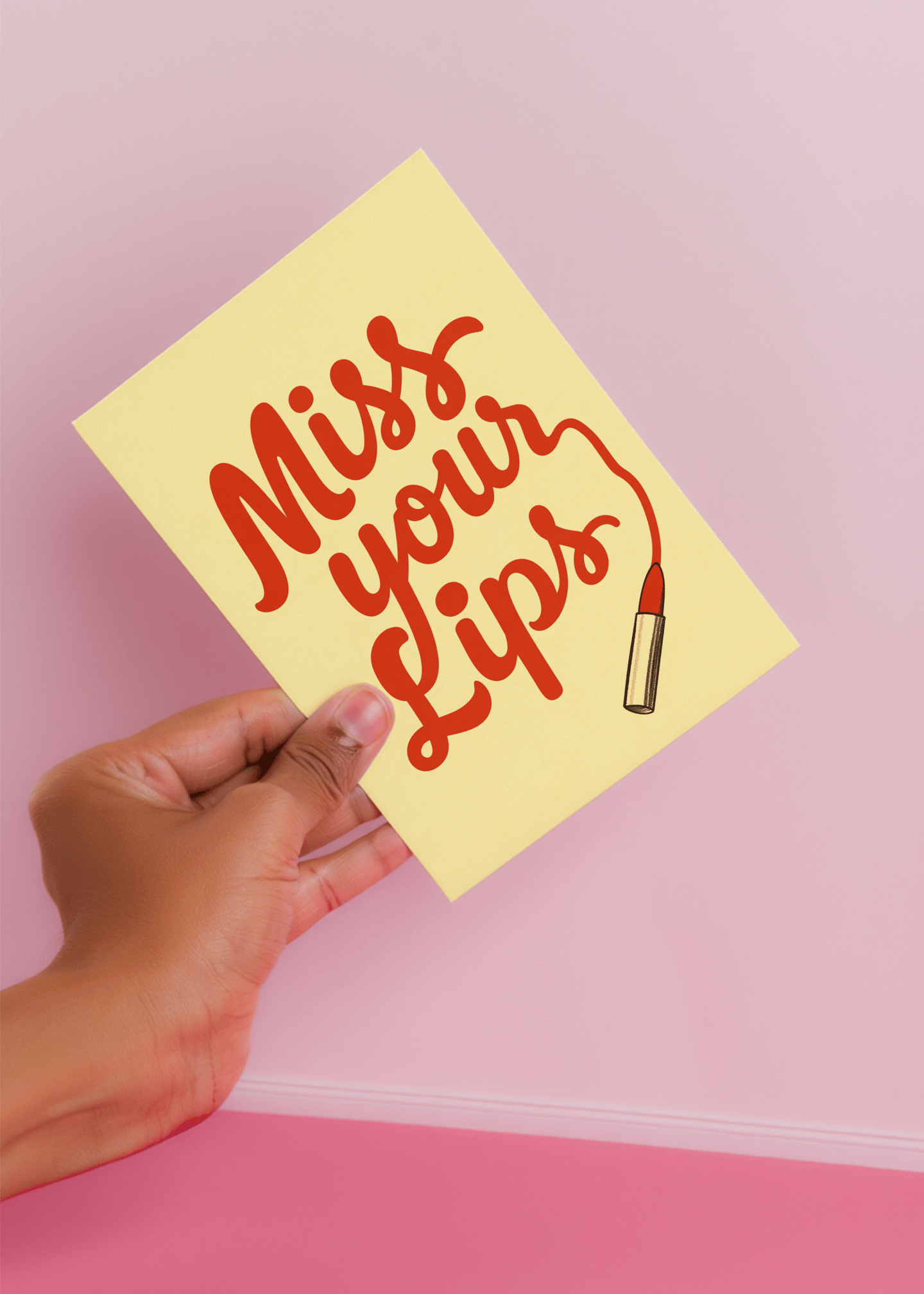 Miss Your Lips Card mockup 4