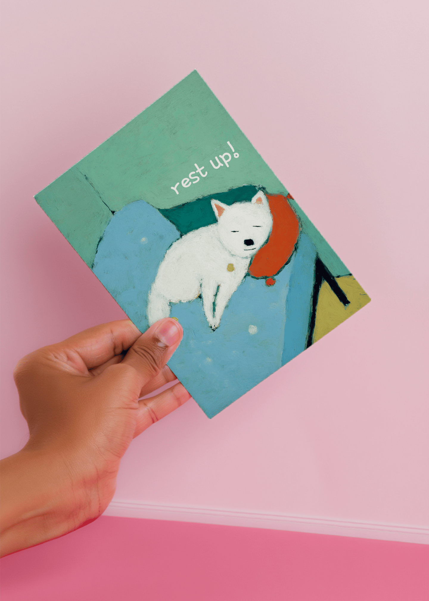 Cute Rest Up Card mockup 4