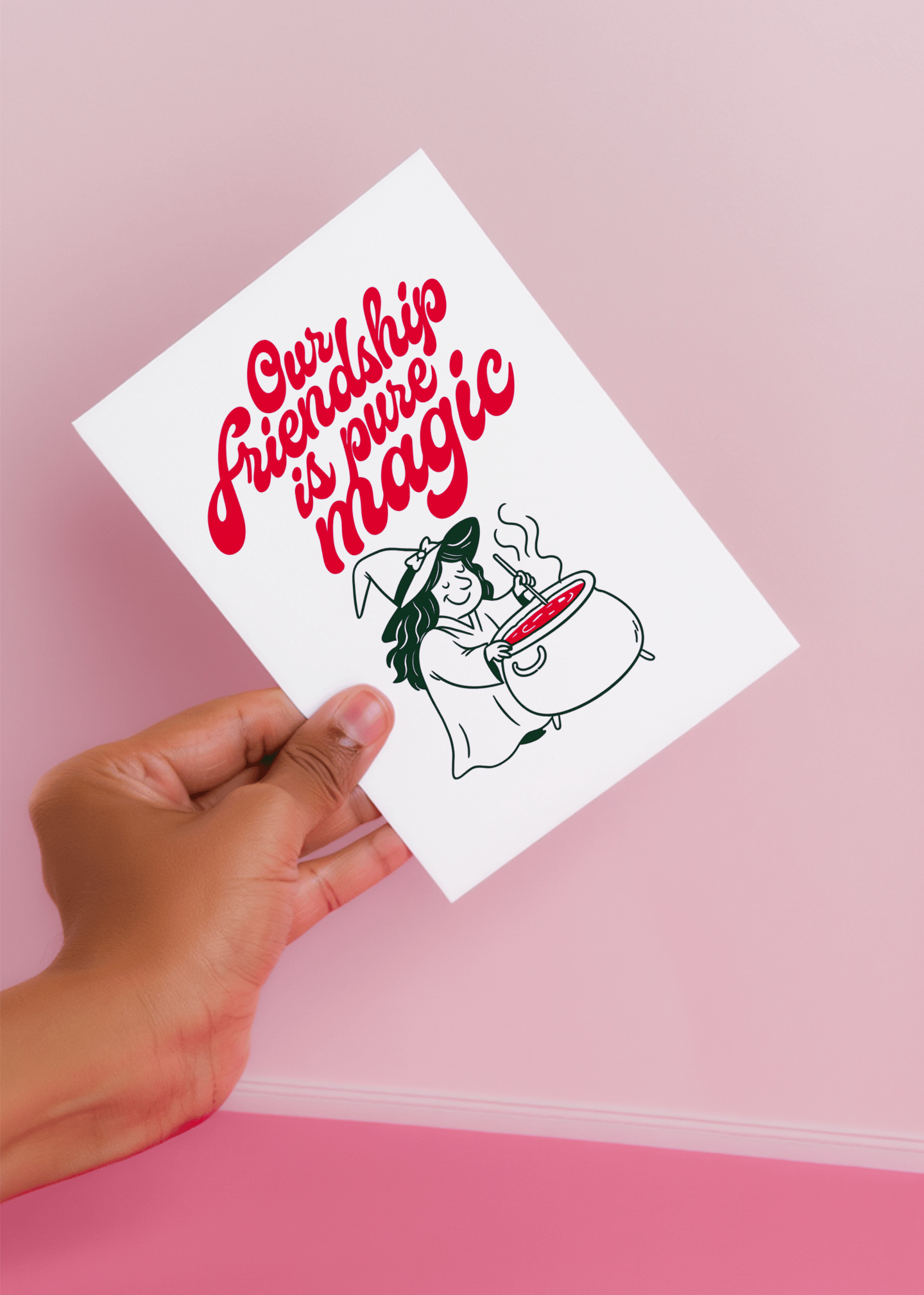 Magical Friendship Greeting Card mockup 4