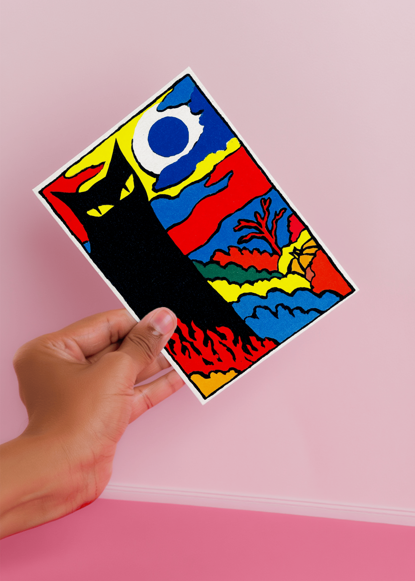 Mystical Cat Fantasy Card mockup 4