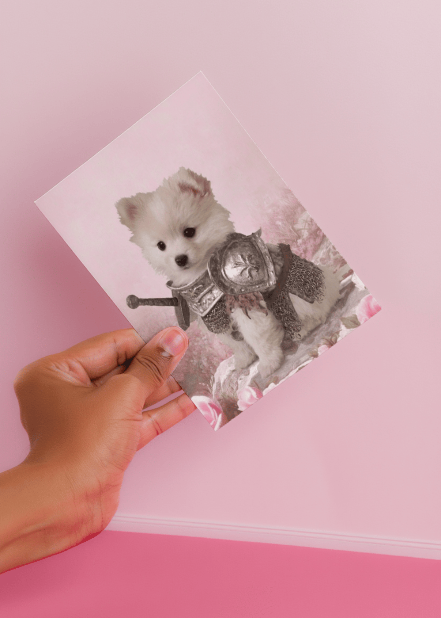 Brave Pup in Armor Card mockup 4
