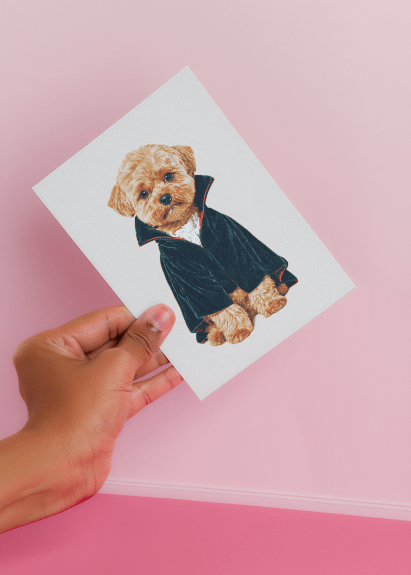 Cute Pup in Costume Card mockup 4