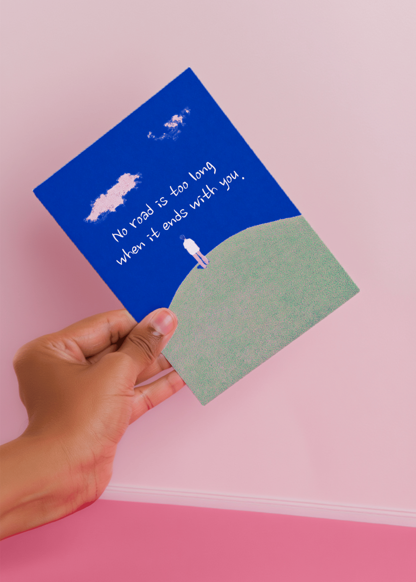 No Road Too Long Love Journey Card mockup 4