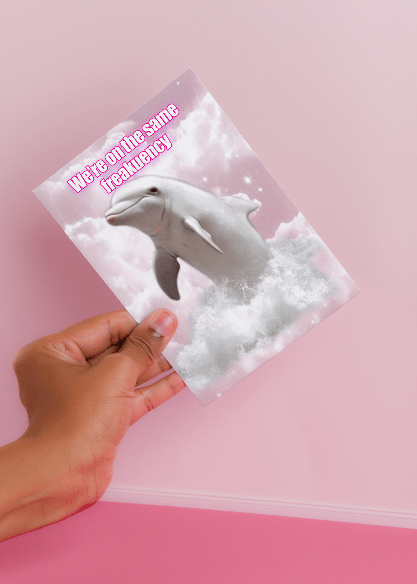 Same Freakuency Dolphin Card mockup 4