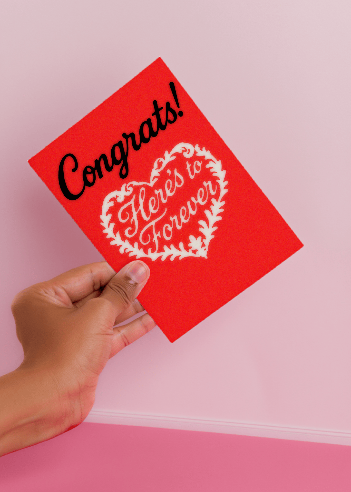 Congrats Here’s to Forever Card mockup 4