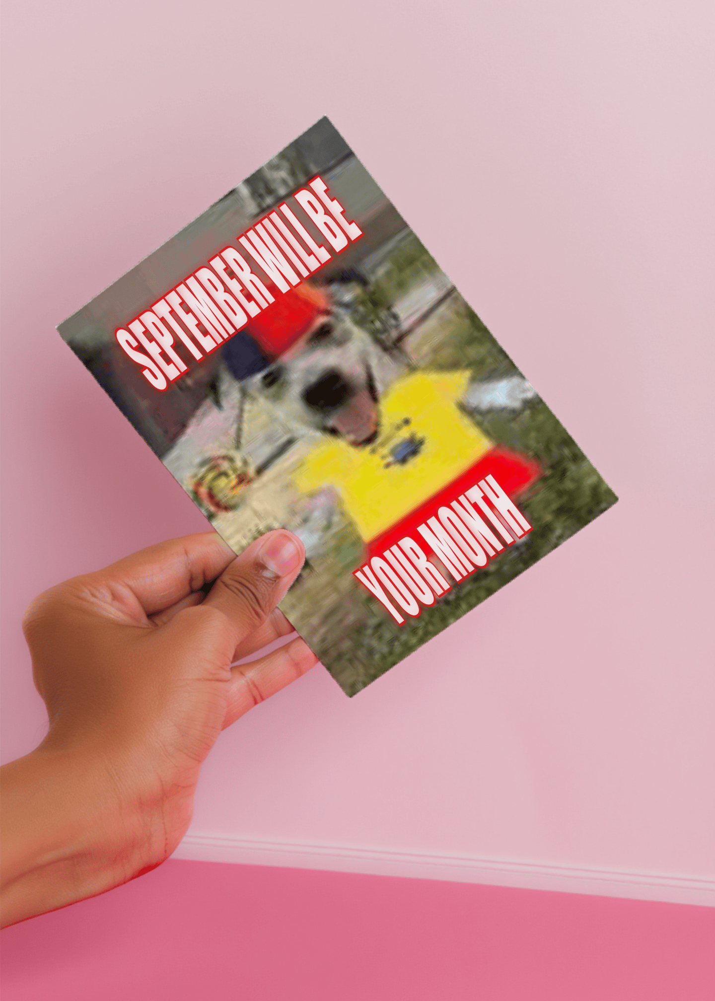 September Motivation Dog Card mockup 4