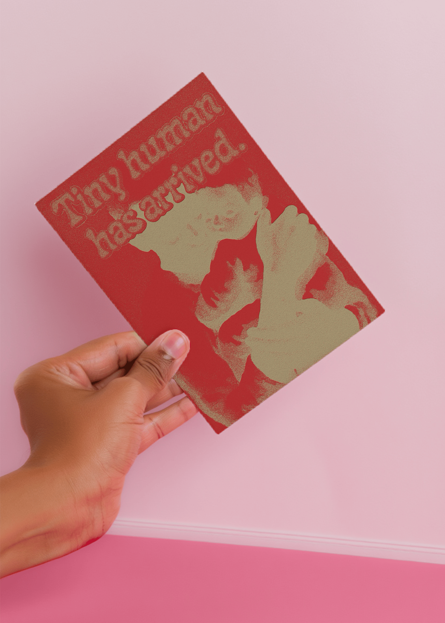 Tiny Human Has Arrived Card mockup 4