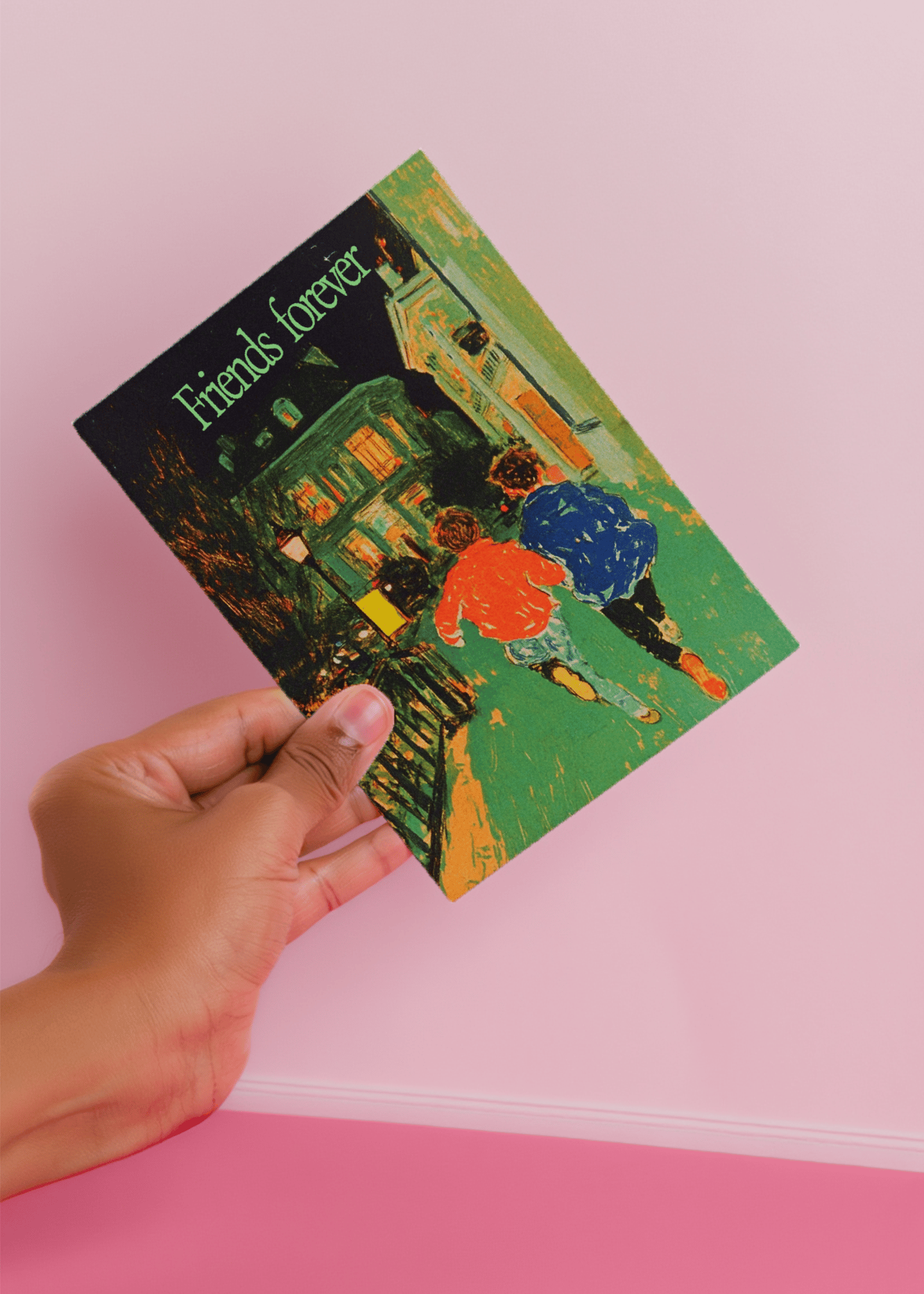 Friends Forever Night Run Card mockup 3