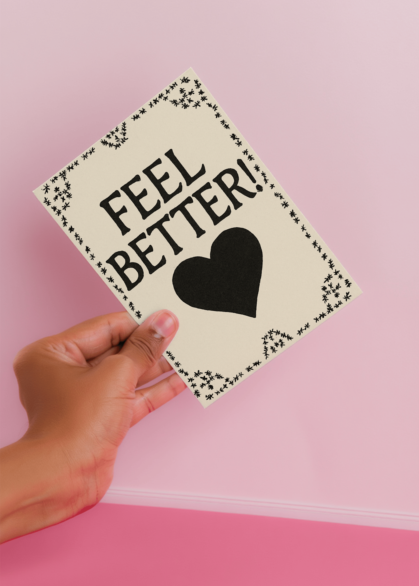 Feel Better Heart Card mockup 4