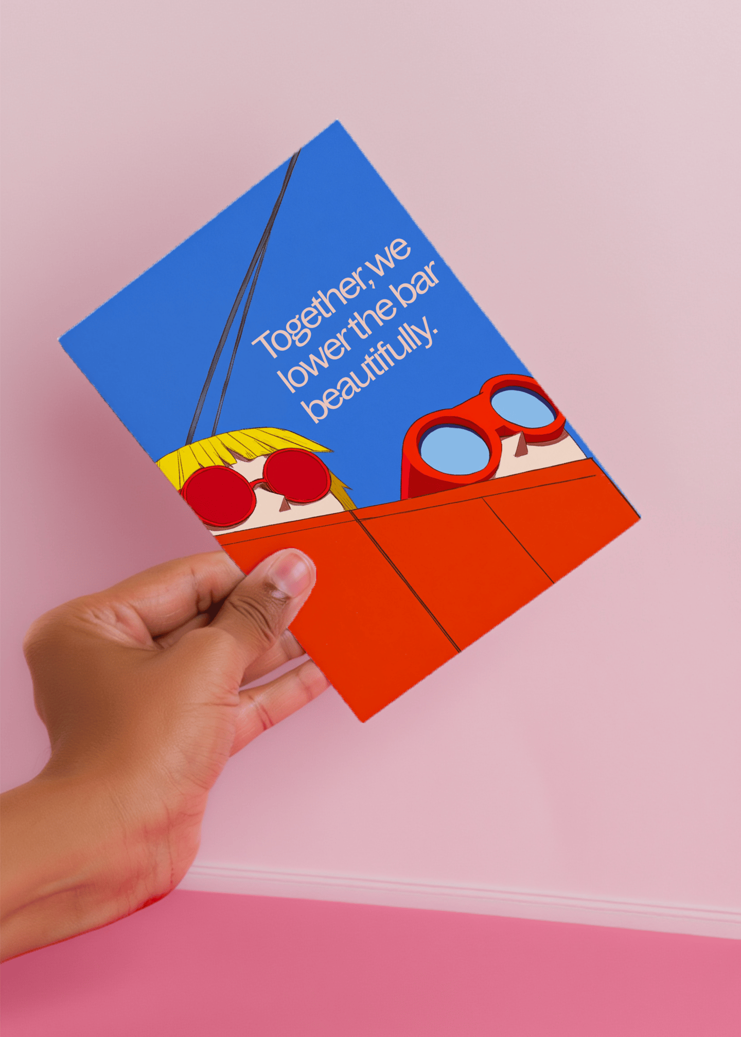 Lower the Bar Beautifully Card mockup 4