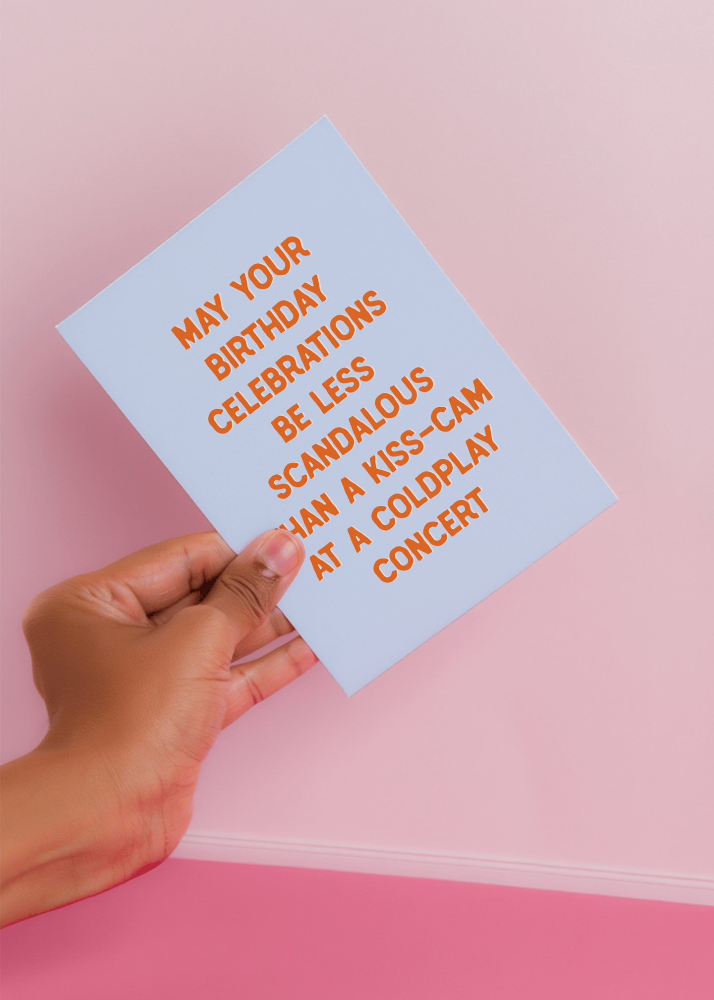 Coldplay Concert Birthday Card mockup 4
