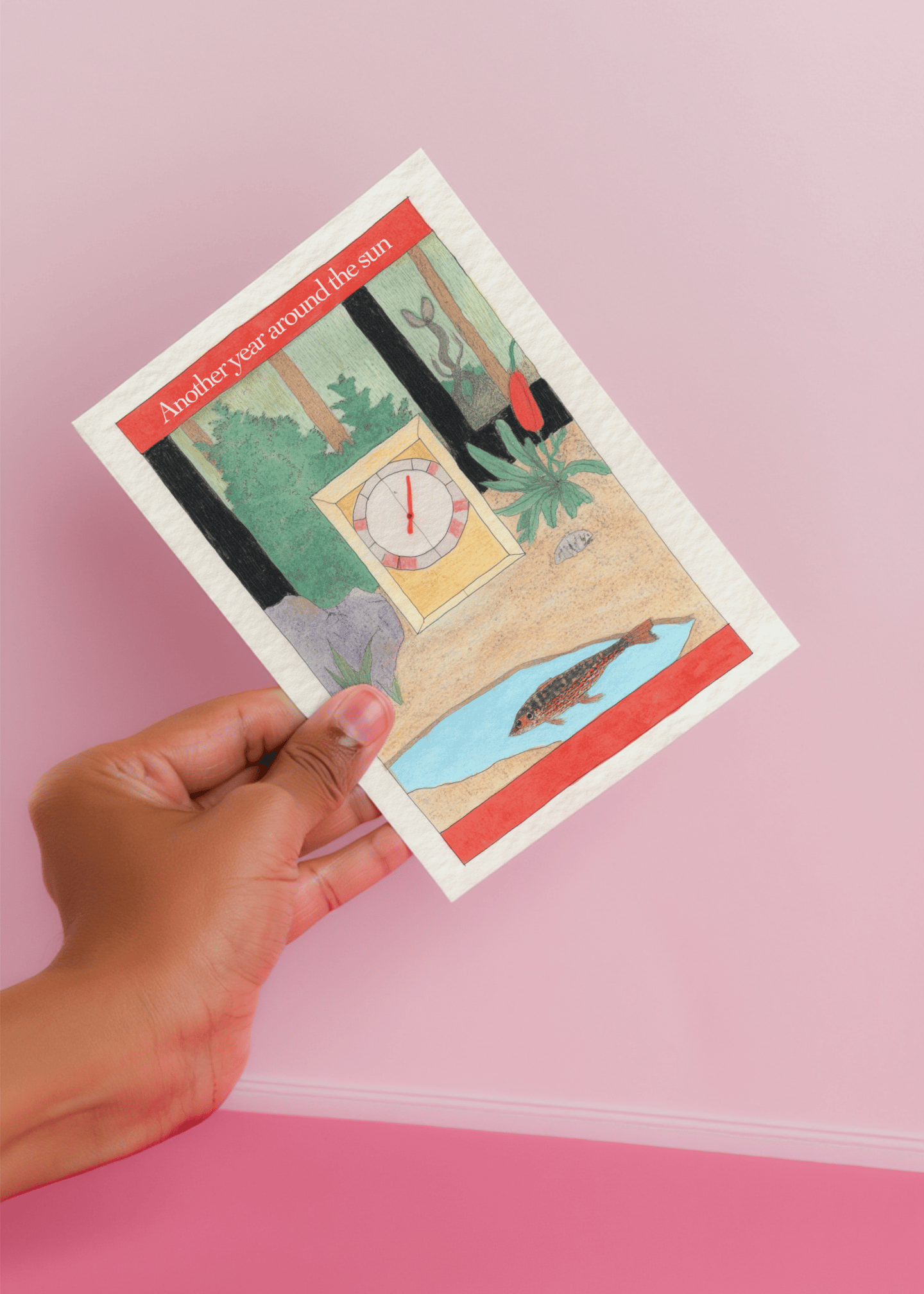 Another Year Around the Sun Birthday Card mockup 4