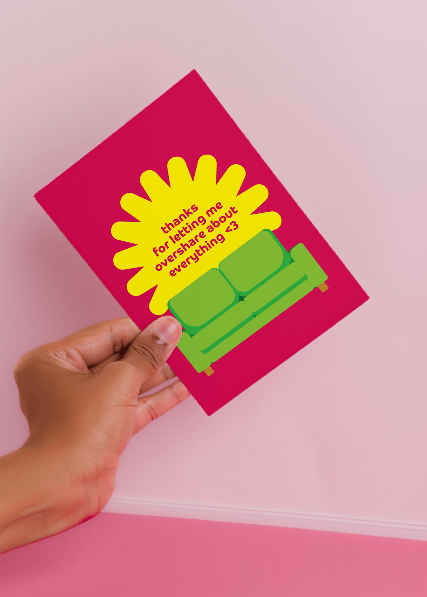 Thanks for Letting Me Overshare Card mockup 4