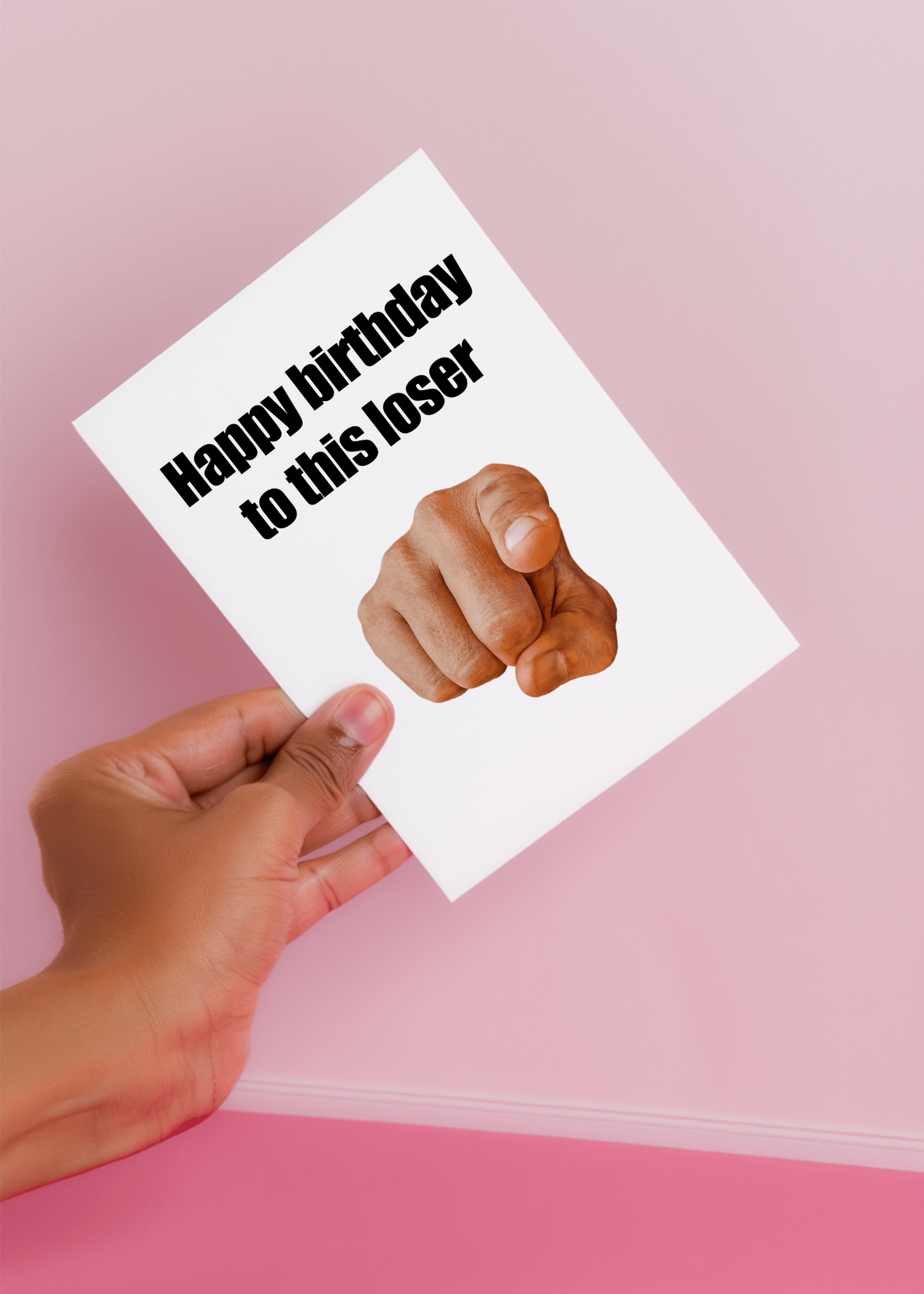 Happy Birthday Loser Card mockup 4