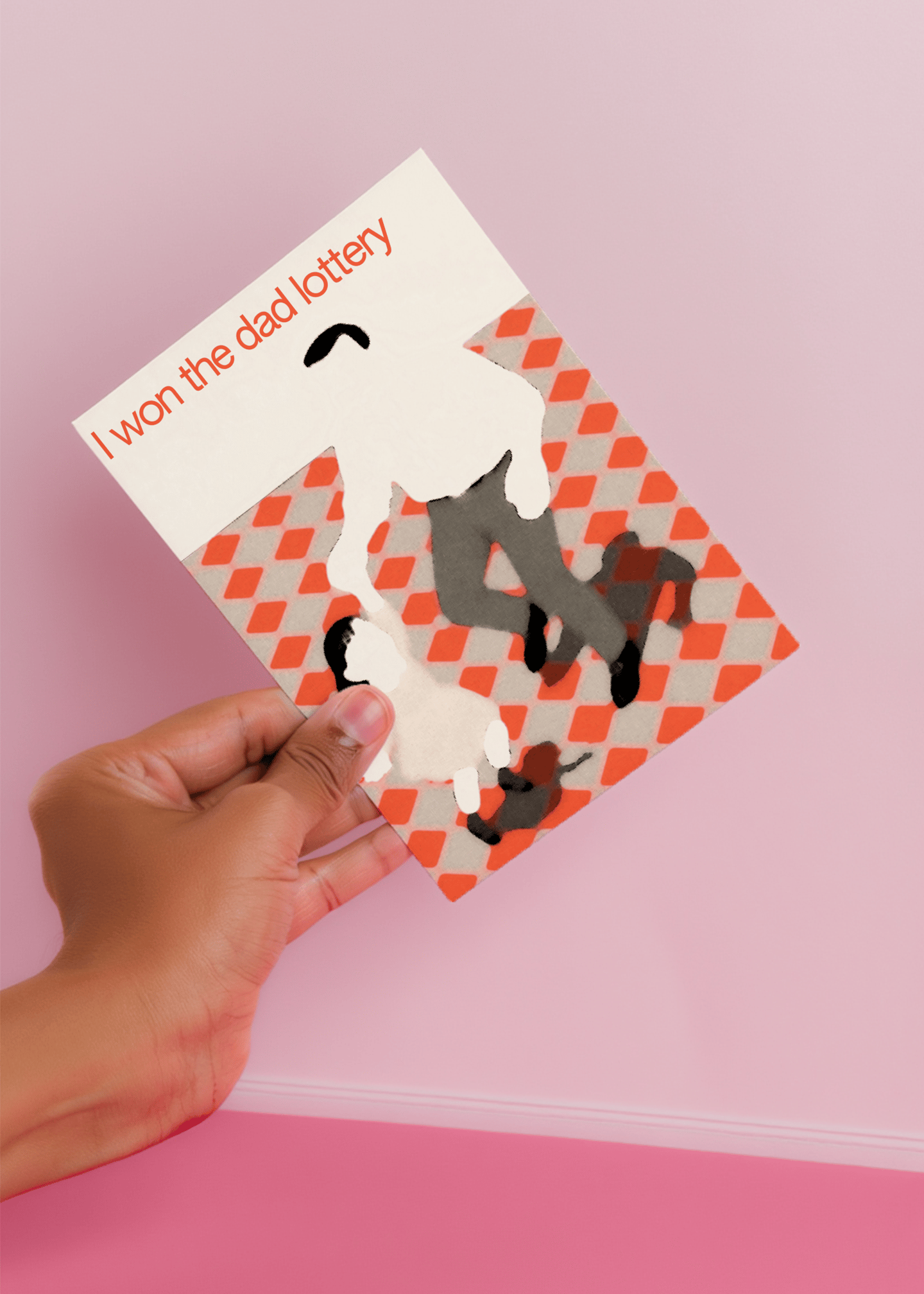 Dad Lottery Winner Card mockup 3
