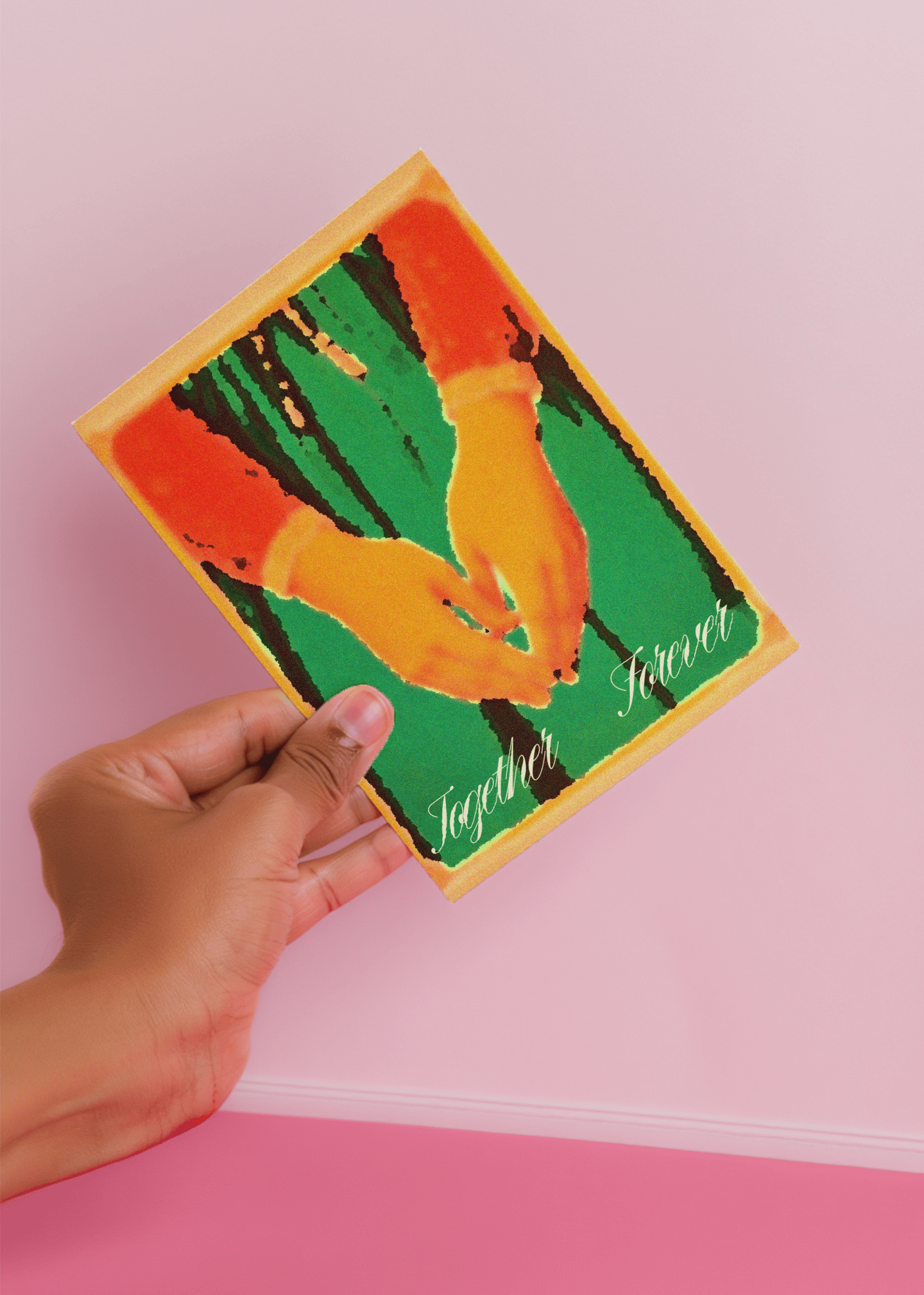 Together Forever Hands Card mockup 4